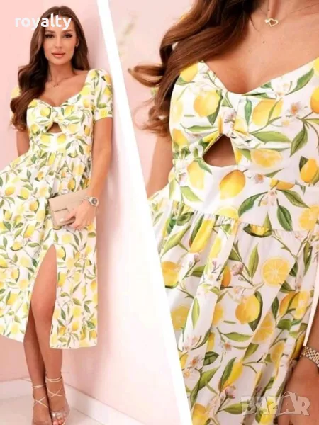 Лятна рокля с лимони, снимка 1