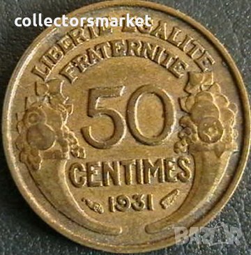 50 сантима 1931, Франция, снимка 1