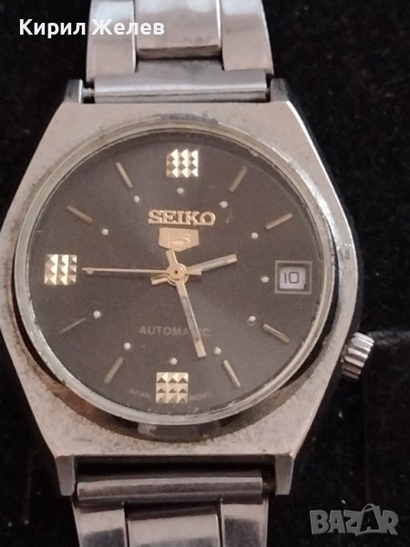 SEIKO 5 AUTOMATIC JAPAN MOVT WATER RESISTANT МАРКОВ МЪЖКИ ЧАСОВНИК СЕЙКО 5 КЛАСИЧЕСКИ МОДЕЛ 28105, снимка 1