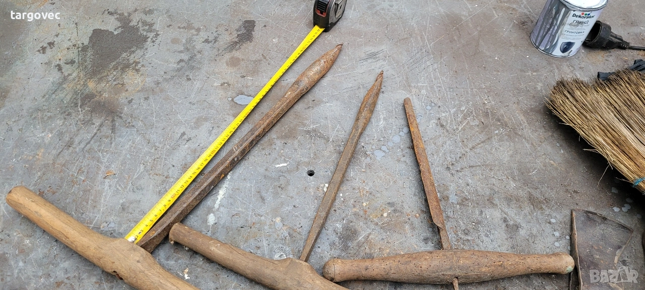 комплект от три броя дърводелски свредла ръчни старинни, снимка 1