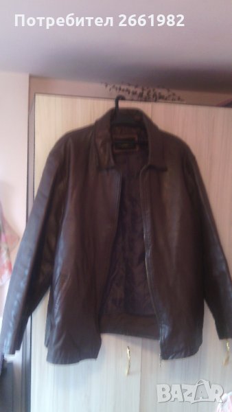Мъжко кафяво кожено яке - Лутер - естествена кожа, снимка 1