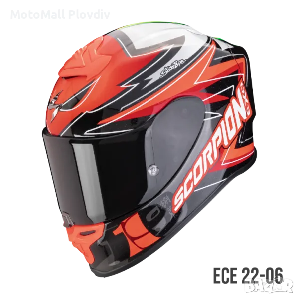 Каска SCORPION EXO-R1 EVO AIR ALVARO Replica RED, снимка 1