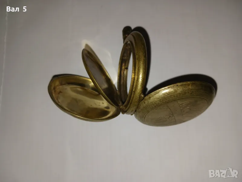 Корпус с капаци за стар джобен часовник, снимка 1