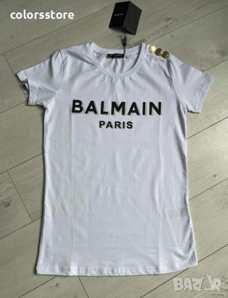 Бяла тениска Balmain кодIM34p, снимка 1