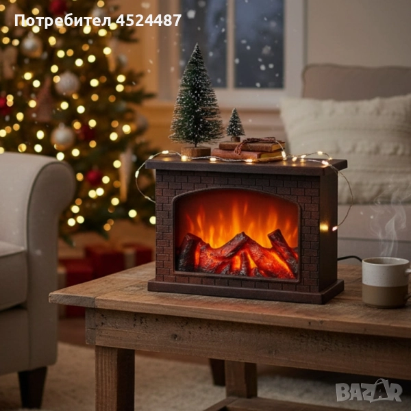 Декоративна LED камина с изкуствен пламък и звук, снимка 1