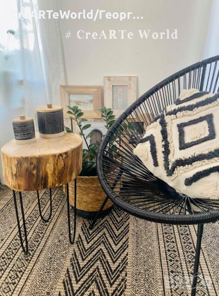 Помощна маса, нощен шкаф, табуретка, пън, цветарник, снимка 1