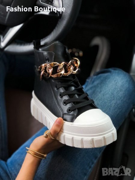 Дамски, кожени кецове -боти , снимка 1