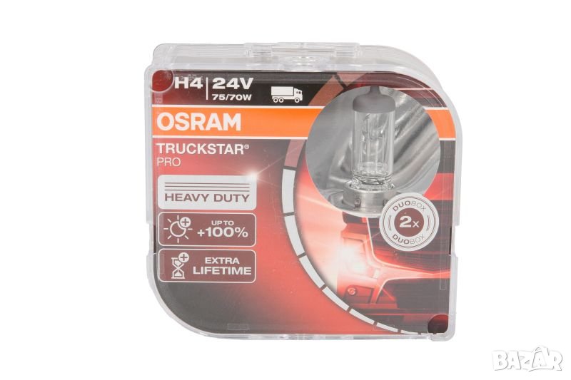 OSRAM H4 Truckstar Pro Plus 100% 24V, снимка 1