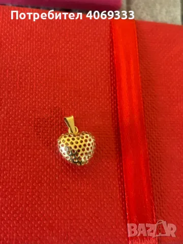 Златна висулка сърце 14к/585 1.09гр