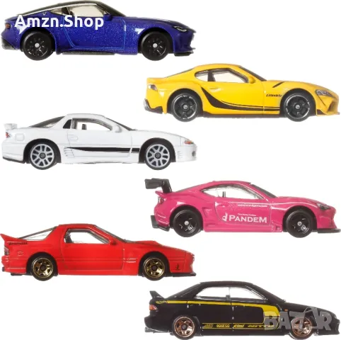 Hot Wheels Car Culture Premium комплект от 6 бр. ляти японски колички повишена декорация, снимка 4 - Колекции - 50131266