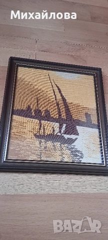 Гоблен "Лодки", снимка 4 - Гоблени - 52009999