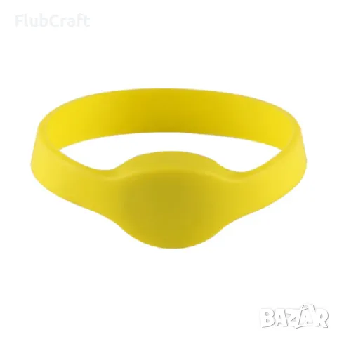 Силиконова NFC гривна – Жълта, снимка 1