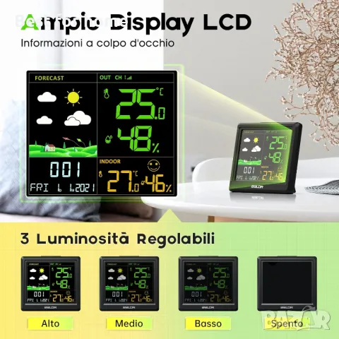 Безжична метеорологична станция Baldr, радиоуправляема с температура и влажност, снимка 5 - Друга електроника - 47648922