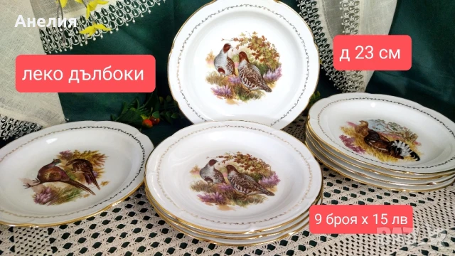 Френски чинии с птици , снимка 4 - Чинии - 51051540