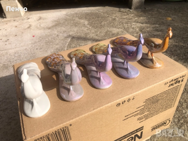 СОЦ порцеланови фигурки ПАУН - MADE IN BULGARIA 2, снимка 4 - Антикварни и старинни предмети - 51830139