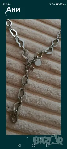 стоманено италианско колие, снимка 2 - Колиета, медальони, синджири - 49868832