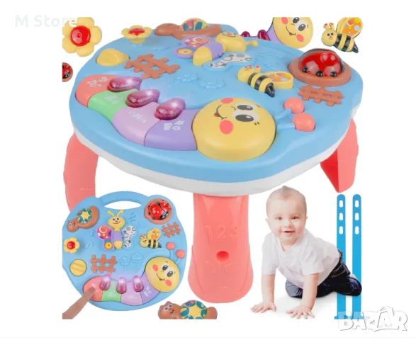 Интерактивна маса за деца и бебета, светлини и звуци,, снимка 2 - Образователни игри - 48044347