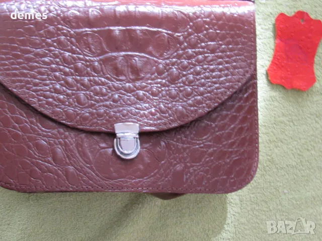 Дамска чанта от естествена кожа, нова, снимка 5 - Чанти - 48360364