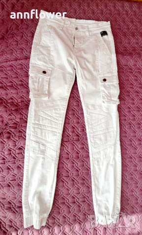 Бял панталон тип карго Project X Paris , снимка 4 - Панталони - 44911833