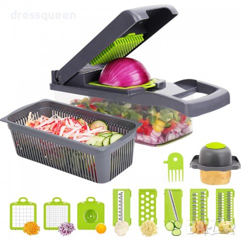 3758 Кухненско ренде за зеленчуци с различни приставки, снимка 16 - Аксесоари за кухня - 38189743