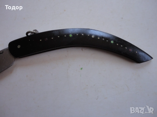 Страхотен нож сойка биволски рог гравюри 6, снимка 4 - Ножове - 52671166