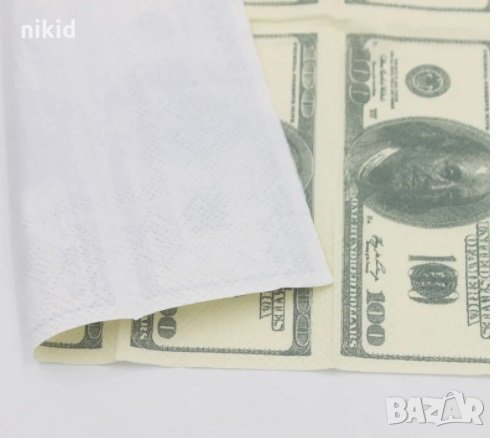 носни кърпички с мотив на щатския долар долари 100 долара пари хартиен салфетки пакет , снимка 4 - Други - 32955683