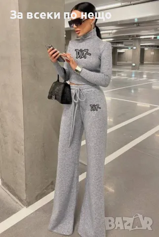 Дамски комплект фино плетиво Christian Dior - 2 налични цвята Код A218, снимка 4 - Комплекти - 47741661