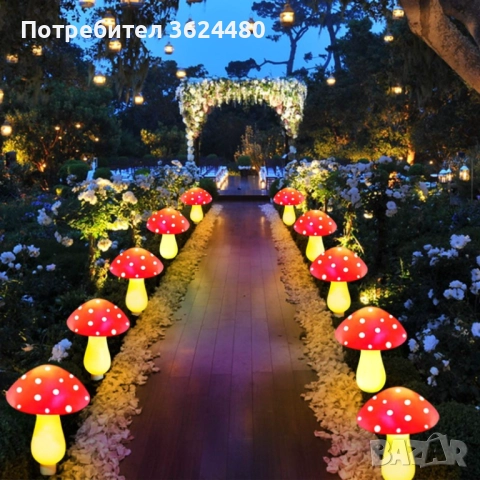 Комплект Соларни Гъбки ЗА ГРАДИНА 4494, снимка 2 - Соларни лампи - 52554262