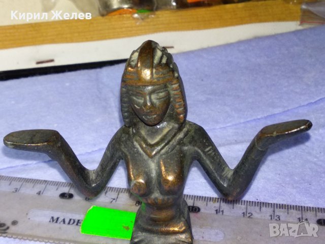 МАСИВНА МЕТАЛНА ПОМЕДНЕНА СТАТУЕТКА СУВЕНИР от ЕГИПЕТ в АНТИЧЕН СТИЛ 41381, снимка 6 - Статуетки - 43598266