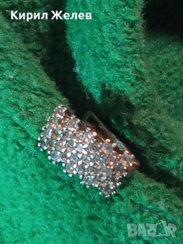 СТАРА СКЪПОЦЕННА СРЕБРО 925 с МИНИАТЮРНИ КРИСТАЛЧЕТА АРТ ОБЕЦА АНГЛИЯ 26974, снимка 9 - Обеци - 36817672