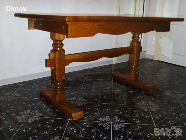 Маса с 4 стола, масив. Внос., снимка 7 - Маси - 37766221