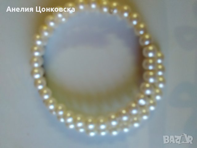 Спираловидна двойна перлена гривна, снимка 2 - Подаръци за жени - 27402191