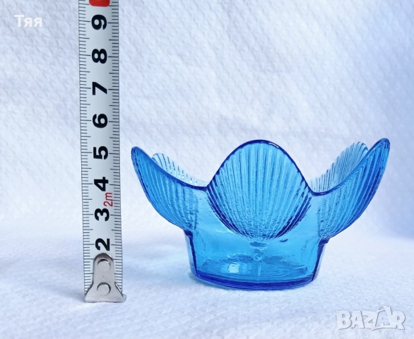 Стъклена посуда в синьо , снимка 9 - Други - 49976591