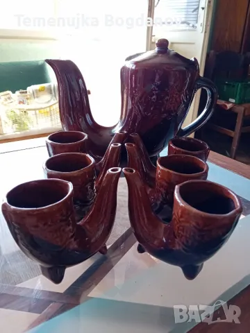 керамичен сервиз за ракия Ханска шатра, снимка 3 - Сервизи - 49303975