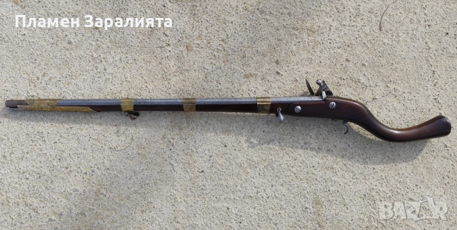 Автентична кремъчна дамаскова пушка, снимка 2 - Антикварни и старинни предмети - 52891453