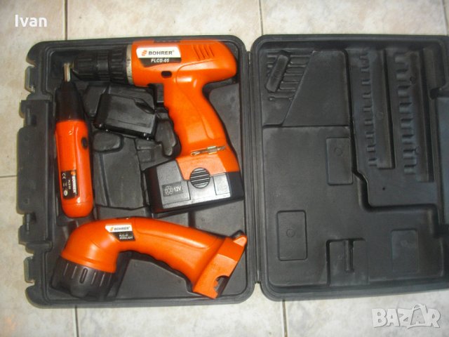 3 в 1 -Немски 12 Волта-Комплект-Винтоверт-Прожектор-Отвертка-Бльохлер-Отличен-Bohler PLD05, снимка 2 - Винтоверти - 33249238