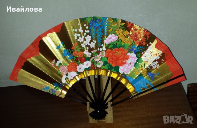 Японско ветрило с поставка  (Фън Шуй), снимка 3 - Декорация за дома - 27224770