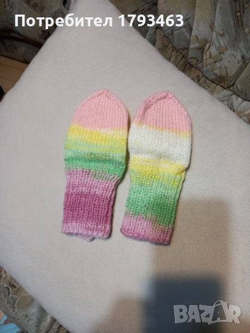 Ръчно плетени бебешки чорапи, ходило 12 см., снимка 2 - Бебешки чорапи - 39844936