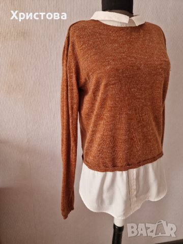 Пуловер/риза две в едно с вълна  Есмара- 14,00лв., снимка 3 - Блузи с дълъг ръкав и пуловери - 43645950