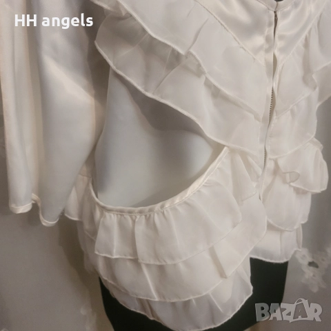 късо сатенирано сакенце, снимка 2 - Якета - 51556365