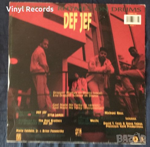 Def Jef – Droppin' Rhymes On Drums, Vinyl 12", 45 RPM, Single, снимка 2 - Грамофонни плочи - 44012535