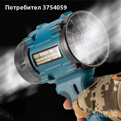 Акумулаторна турбо духалка 36V – Мощен въздушен пистолет с 2 батерии 8Ah и куфар, снимка 4 - Куфари с инструменти - 53099123