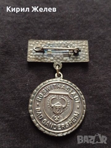 Стар медал Германия ROSWITHASTADT посребрен за колекция декорация 1975 година - 72921, снимка 5 - Антикварни и старинни предмети - 34596178