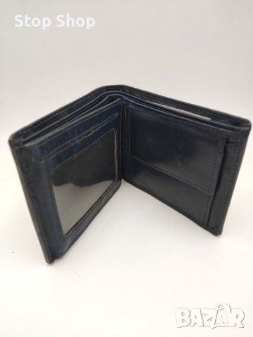 Кожен портфейл естествена кожа тъмно синьо , снимка 6 - Портфейли, портмонета - 44048549