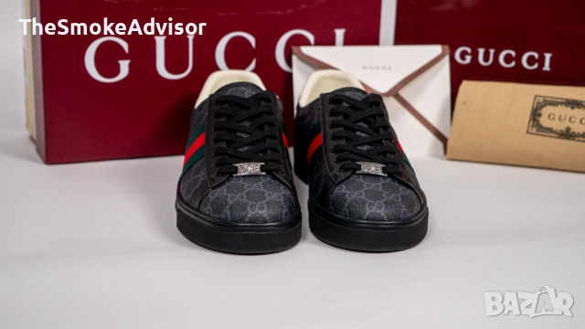 Обувки Gucci Ace sneaker with Web, снимка 3 - Маратонки - 52299275