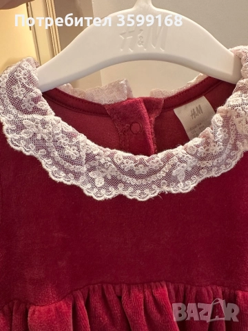 Коледна рокля H&M 74 рр , снимка 3 - Бебешки рокли - 51998846