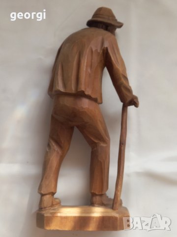 дърворезба старец с лула, снимка 4 - Декорация за дома - 44140498