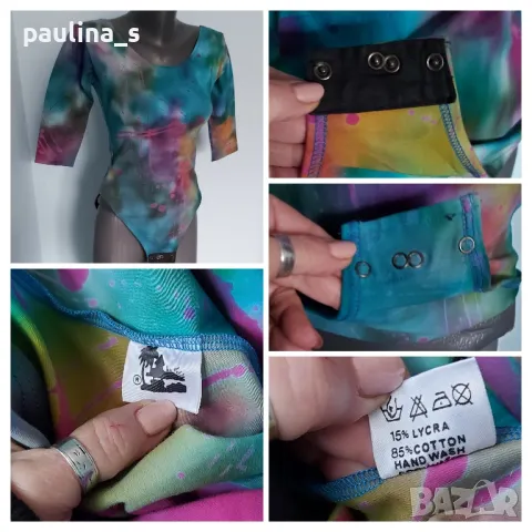 Два броя / Цветно и черно боди, българско производство / универсален размер , снимка 3 - Блузи с дълъг ръкав и пуловери - 48666388