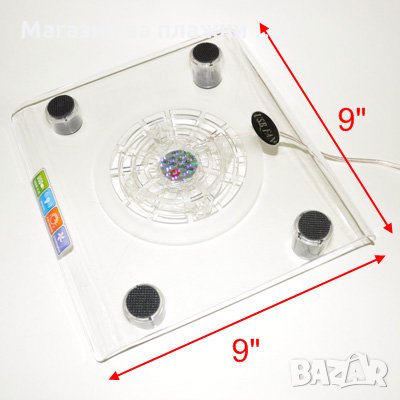 Охладител за лаптоп с голям централен вентилатор, снимка 13 - Лаптоп аксесоари - 28460504