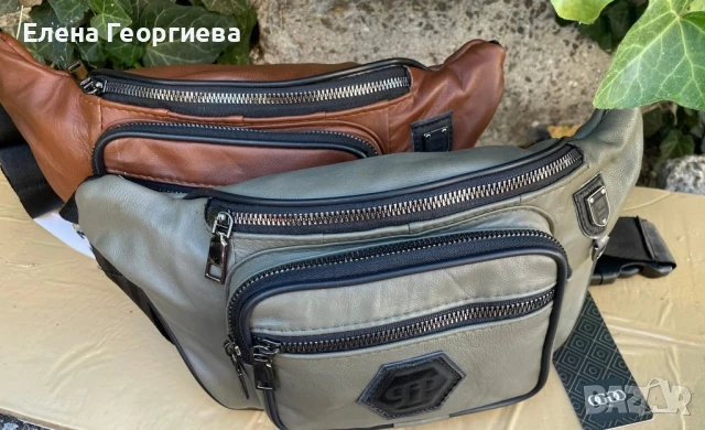Мъжка чанта за кръста естествена кожа. , снимка 3 - Чанти - 50986805
